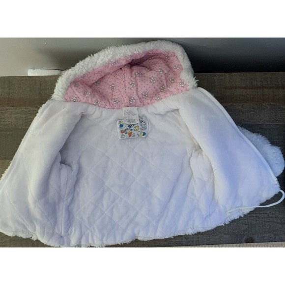 Weestuff Wee Stuff Toddler Girl Hooded White Zip Jacket SZ 2T Made USA VINTAGE - Picture 12 of 15
